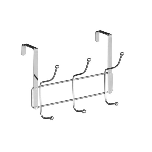 Premier Housewares 6 Hook Over Door Hanger - Chrome