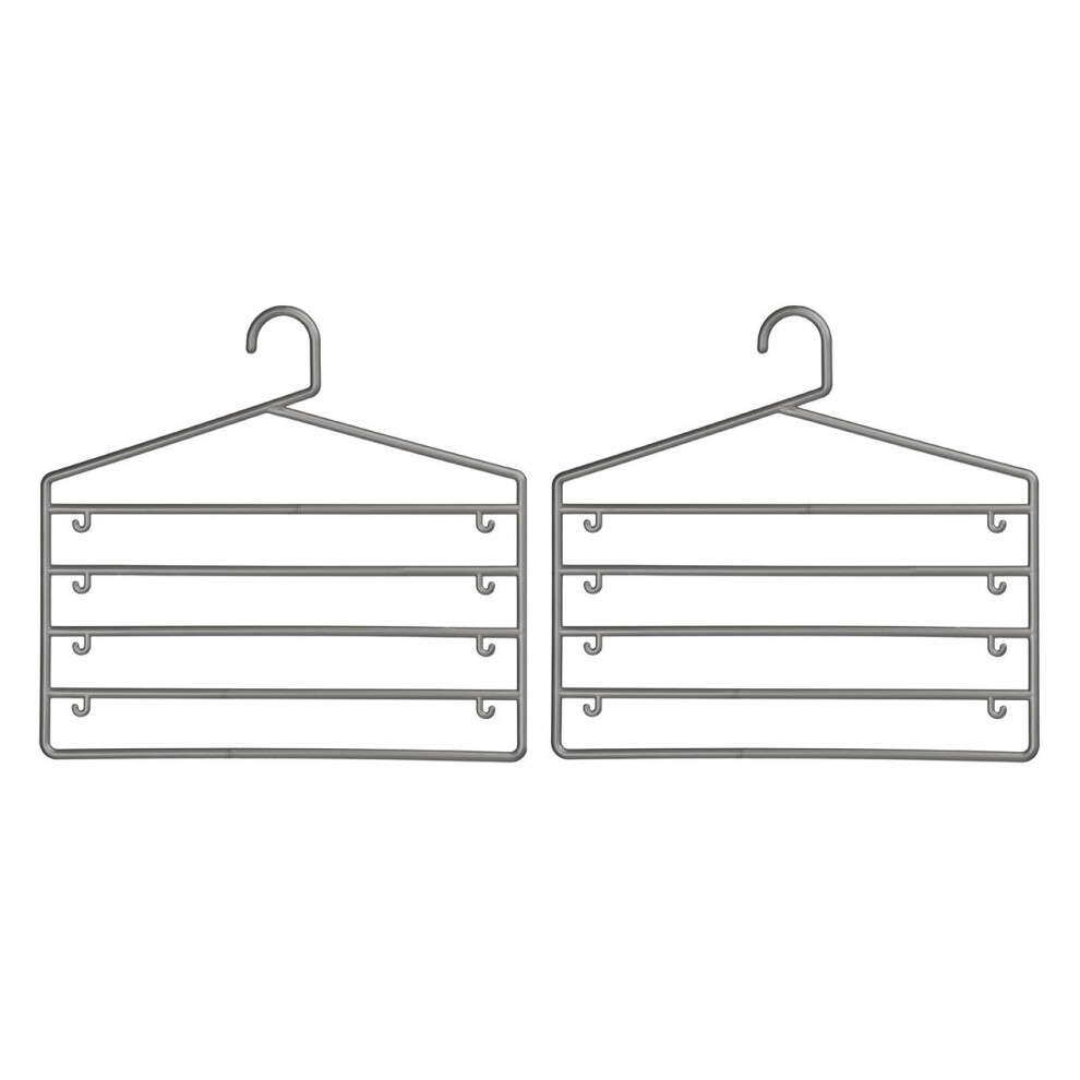 Plastic Trouser Organiser - Grey, Set of 2