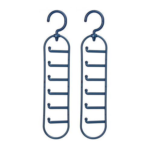 Premier Housewares Tie Organiser - Indigo, Set of 2