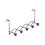 Premier Housewares 5 Diamante Hook Over Door Hanger - Purple 1
