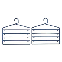 Plastic Trouser Organiser - Indigo, Set of 2