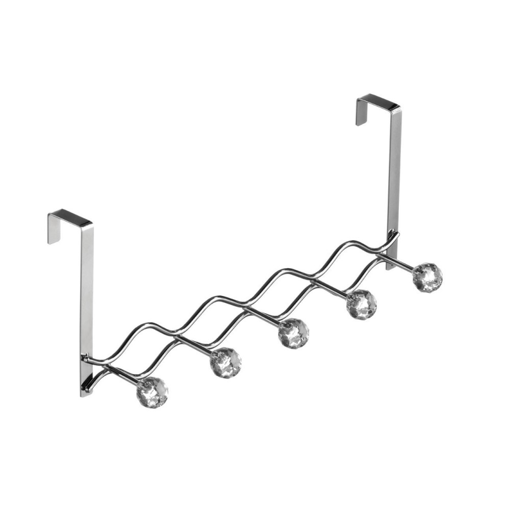 5 Diamante Hook Over Door Hanger - Clear