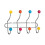 Premier Housewares 8 Hook Wall Hanger - Multi-Coloured 1