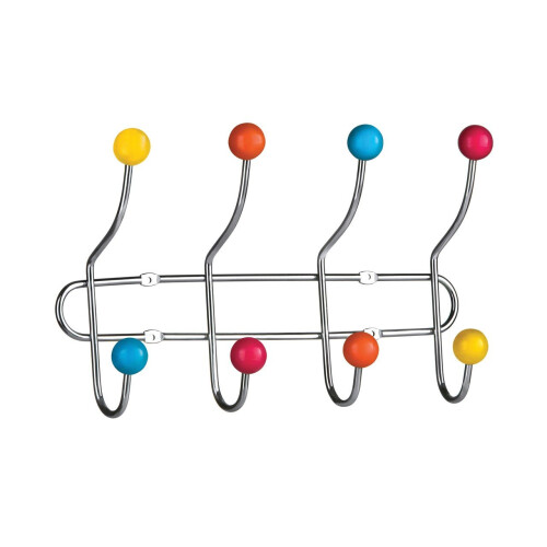 Premier Housewares 8 Hook Wall Hanger - Multi-Coloured