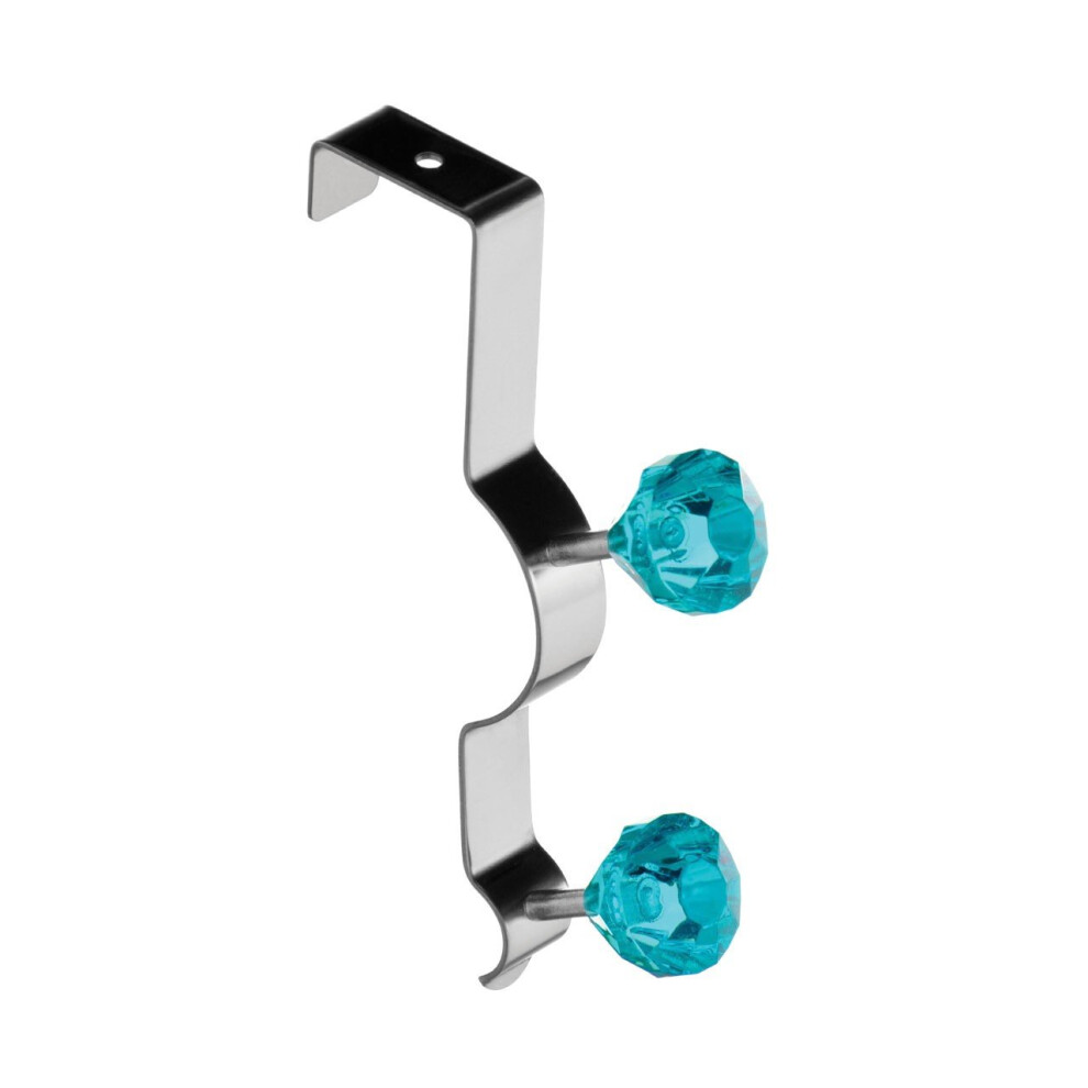 Diamante Double Over Door Hook - Teal