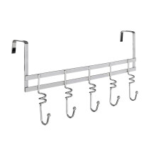 5 Hook Over Door Hanger, Chrome