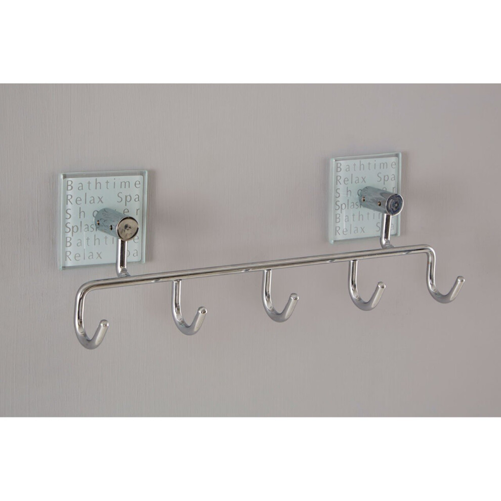 5 Hook Wall Hanger, Chrome