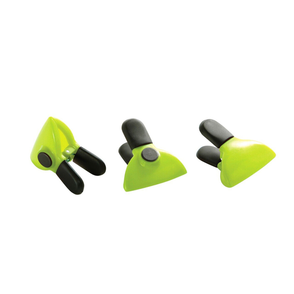 Premier Housewares Magnetic Clips, Set Of 3 Lime Green