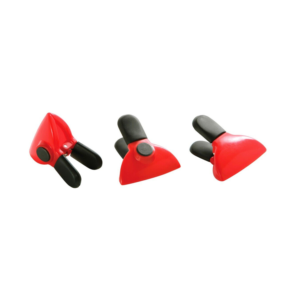 Premier Housewares Magnetic Clips, Set Of 3, Red