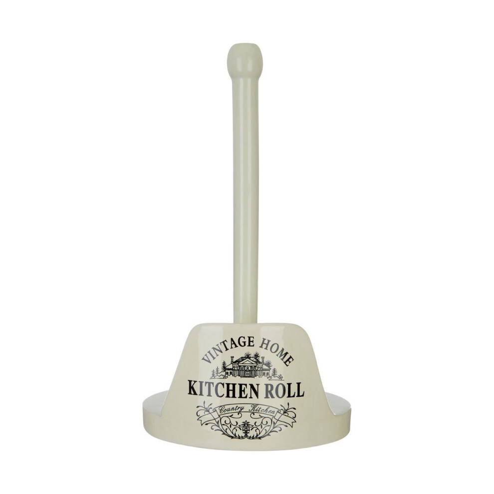 Durable Vintage Cream Kitchen Roll Holder, Lightweight Free Standing Roll Holder, Versatile Roll Holder