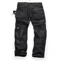 (34" Waist/32" Leg) Scruffs Ripstop Trade Work Trousers - Black