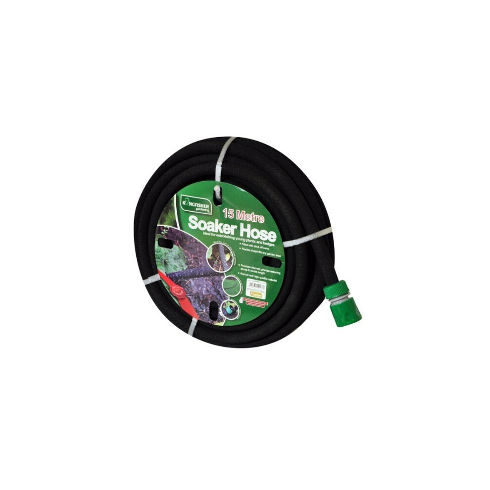 Kingfisher - Black Soaker Garden Hose 15M Robust & High Quality