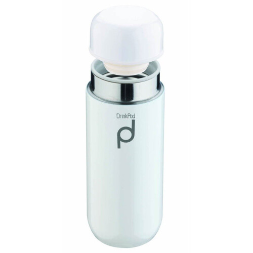 Grunwerg White Grunwerg Vacuum Insulated Drinkpod Capsule Flask – 200ml