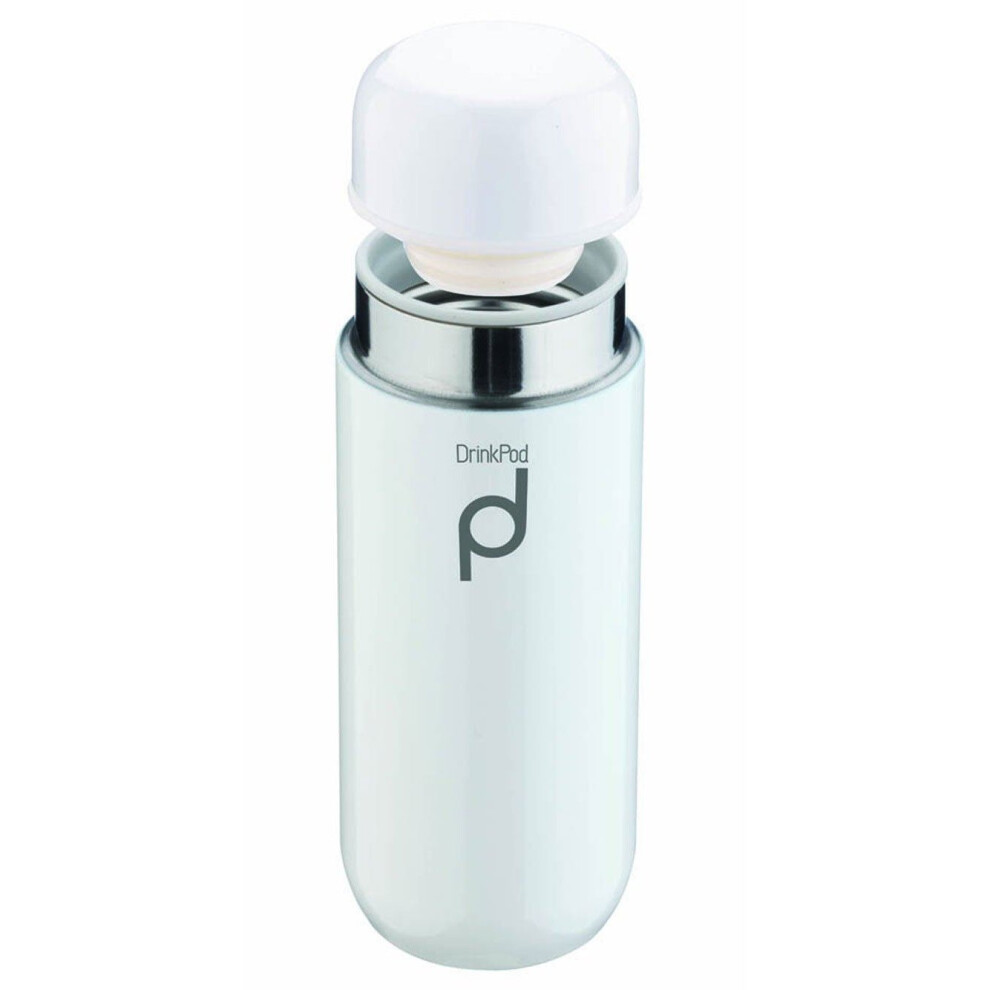 Grunwerg Vacuum Insulated Drinkpod Capsule Flask – 200Ml White