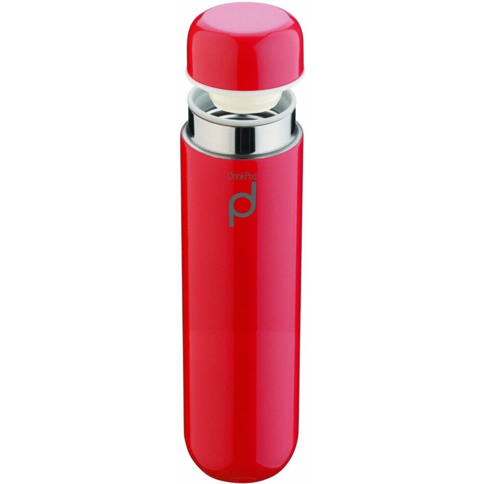 Grunwerg 300 ml Drinkpod Stainless Steel Vacuum Flask Storm Red - HCF-300R