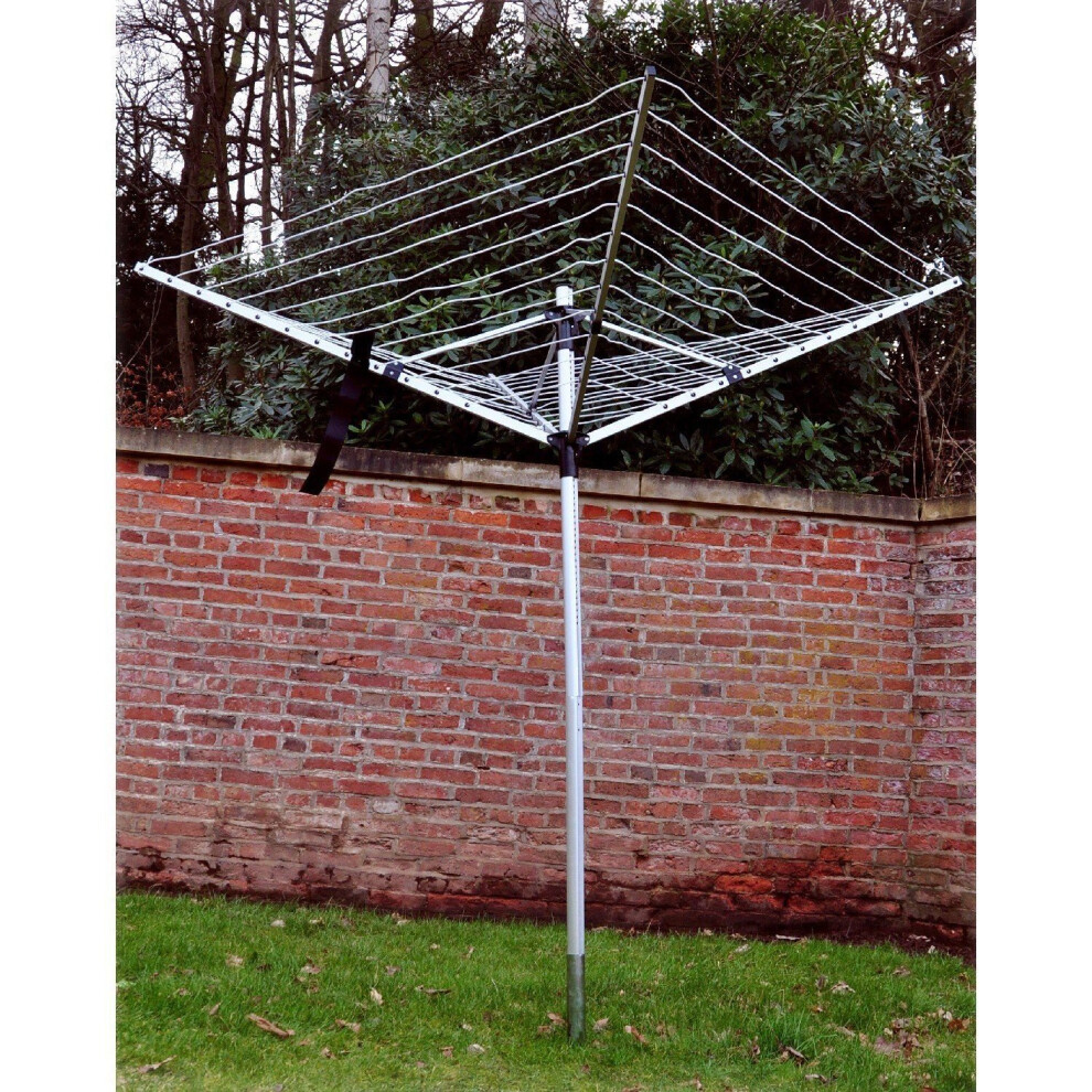 Kingfisher Super Lightweight Rotary Line Airer, Silver, 50 m