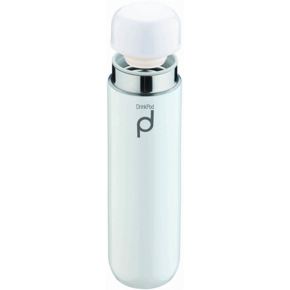 Grunwerg 300 ml Drinkpod Stainless Steel Vacuum Flask Storm White - HCF-300W