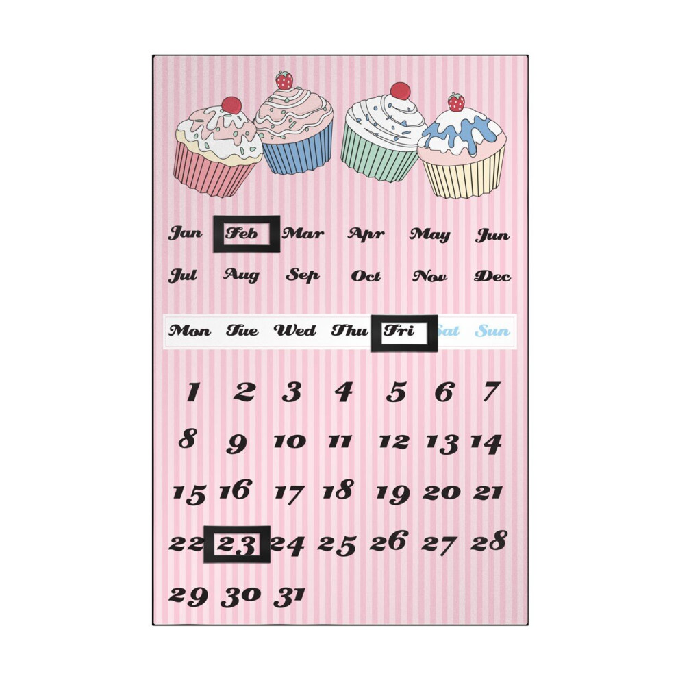 Cupcake Magnetic Calendar - Pink