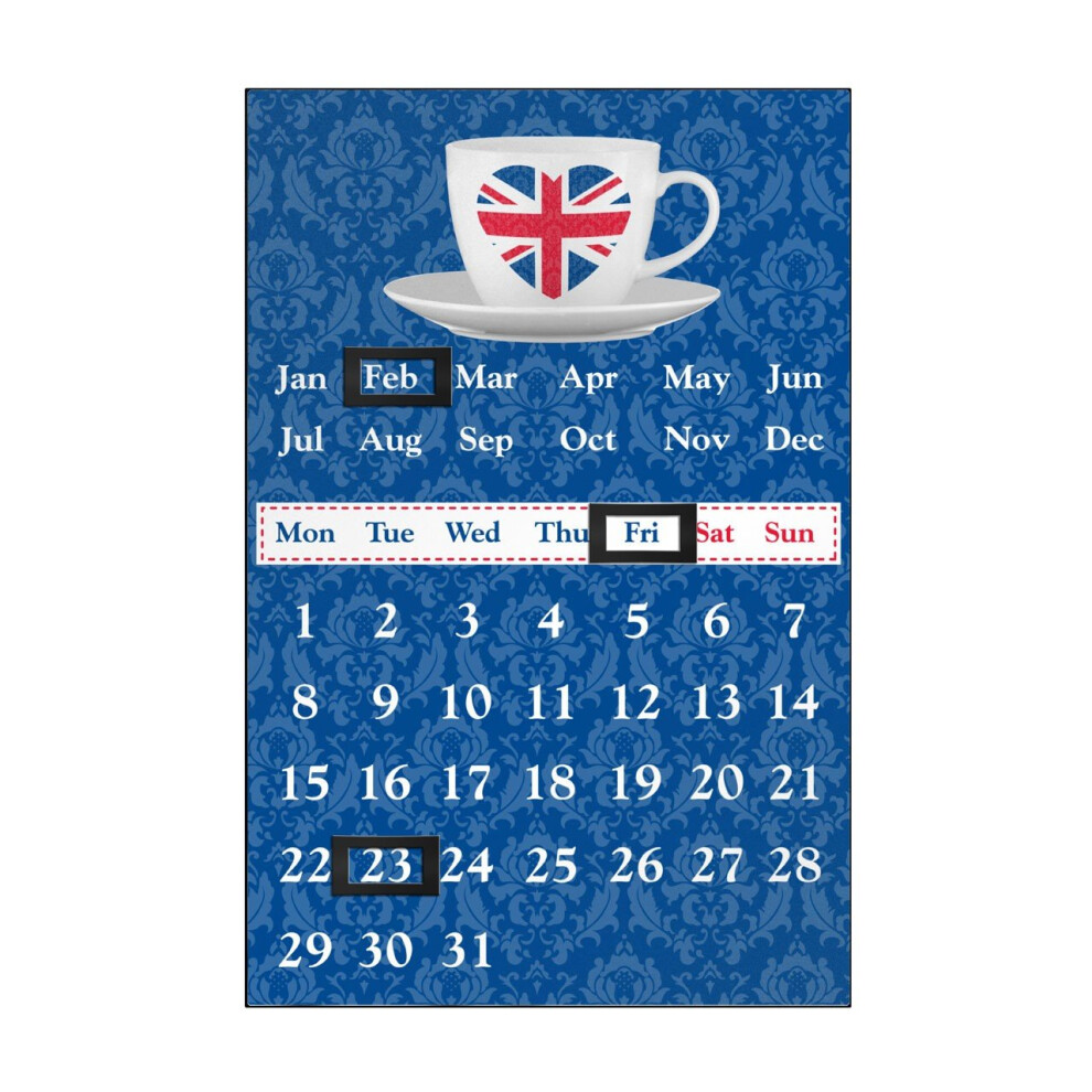 I Love UK Magnetic Calendar