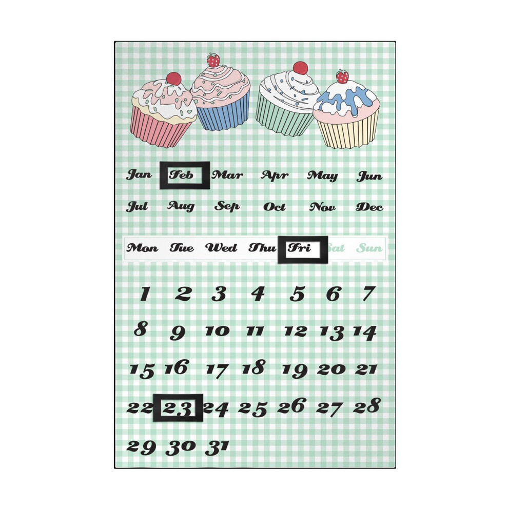 Cupcake Magnetic Calendar - Green