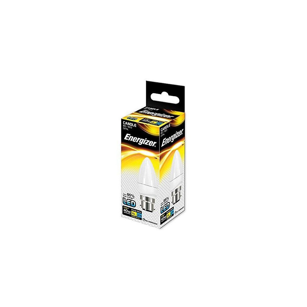 Energizer B22d 6 W, 1 LED BC (Bayonet Cap) Candle BulbÃÂ [Energy Class A+]-image-OPC-PDTGX8-NEW