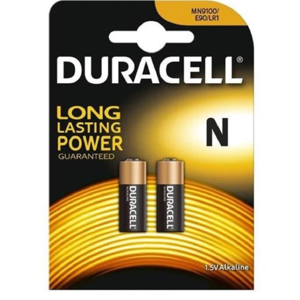 2 x Duracell MN9100 1.5V Alkaline Battery LR1 E90 KN