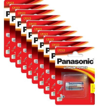 10 x Panasonic CR123A 3V Lithium Photo Battery 123 CR123 DL123 CR17345 Camera
