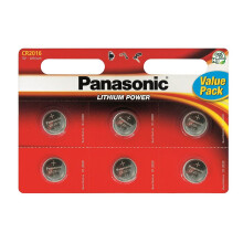6 x Panasonic CR2016 3V Lithium Coin Cell Battery 2016