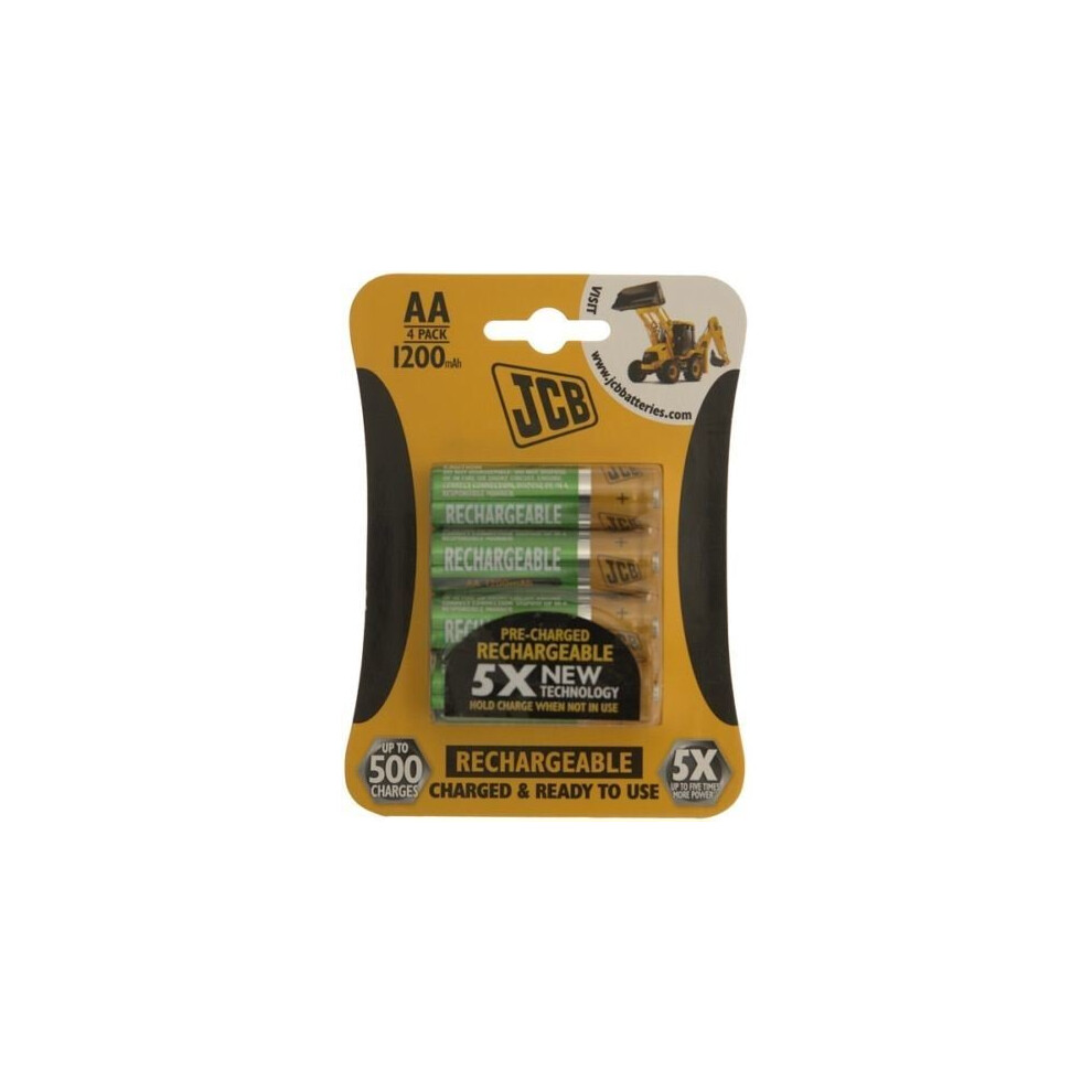 4 X Jcb AA 1200mAh Rechargeable Batteries Hr6 Charged And Ready To Use