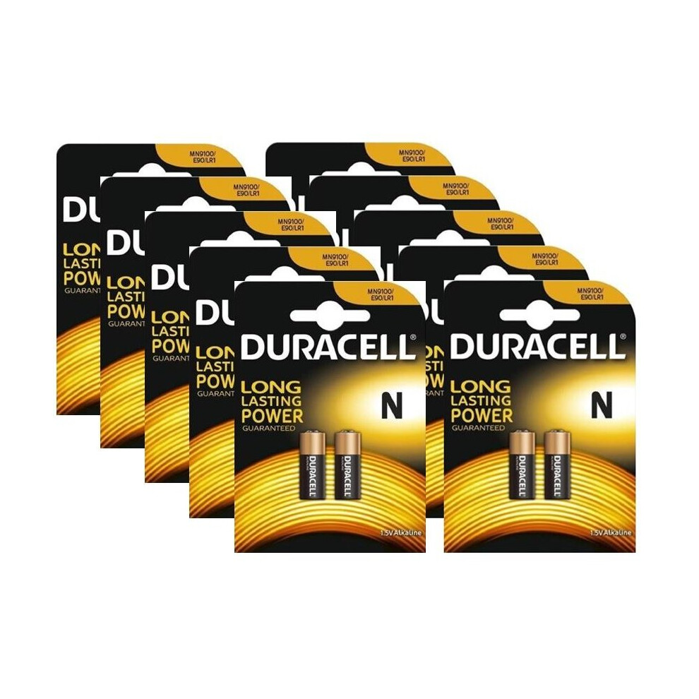 20 x Duracell MN9100 1.5V Alkaline Battery LR1 E90 KN