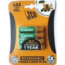 4 X Jcb AAA 900mAh Rechargeable Batteries LR03 Hr03 Charged And Ready To Use
