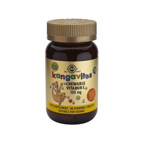 Solgar Solgar Kangavites Vitamina C 100 mg 90 comprimidos masticables - Sabor Naranja