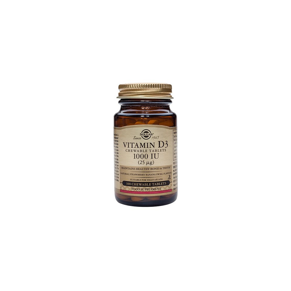 Vitamin D3 1000 IU (25 µg) Chewable Tabs