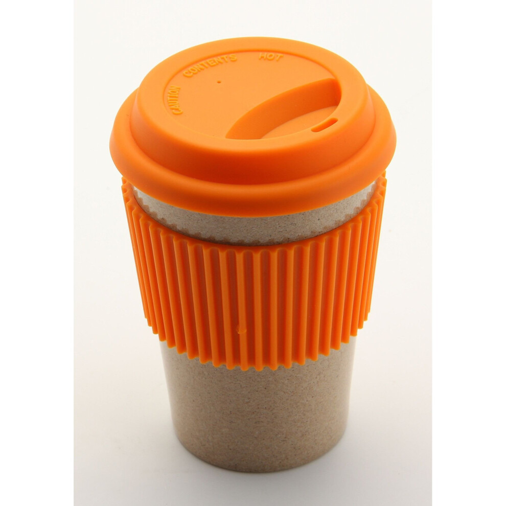 OLPRO Husk Breaktime Mug - Orange | Eco-Friendly Travel Mug 