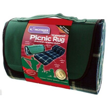 Kingfisher Pn004 Picnic Camping Beach Rug - Green