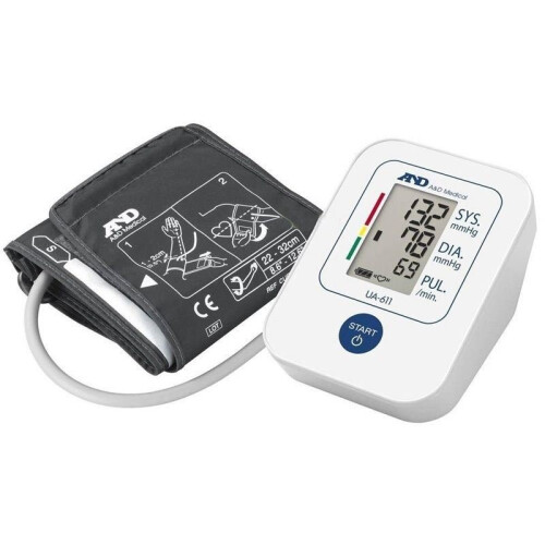 A&D Medical Ua611 Digital Overarm Basic Blodtryksmåler 30 Hukommelse Ny 1
