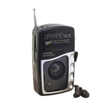 'Entertainer'' 2 Band Dc Personal Radio with Earphones - Black