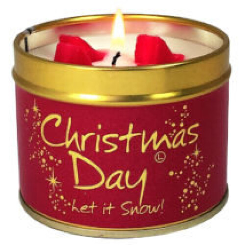 Lily-Flame Lily Flame Candle in  a tIn - Christmas Day