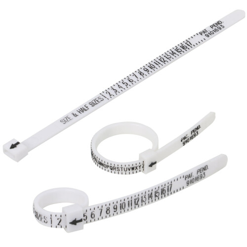Adjustable Finger Ring Sizer Pair UK and US Sizes Measure Gauge Jewellers - By TRIXES 2