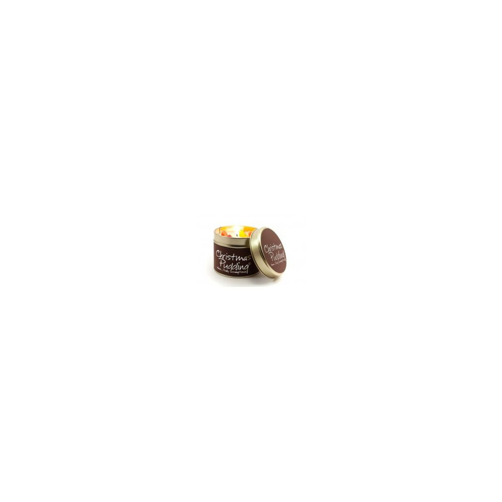 Lily Flame Candle in a Tin - Christmas Pudding
