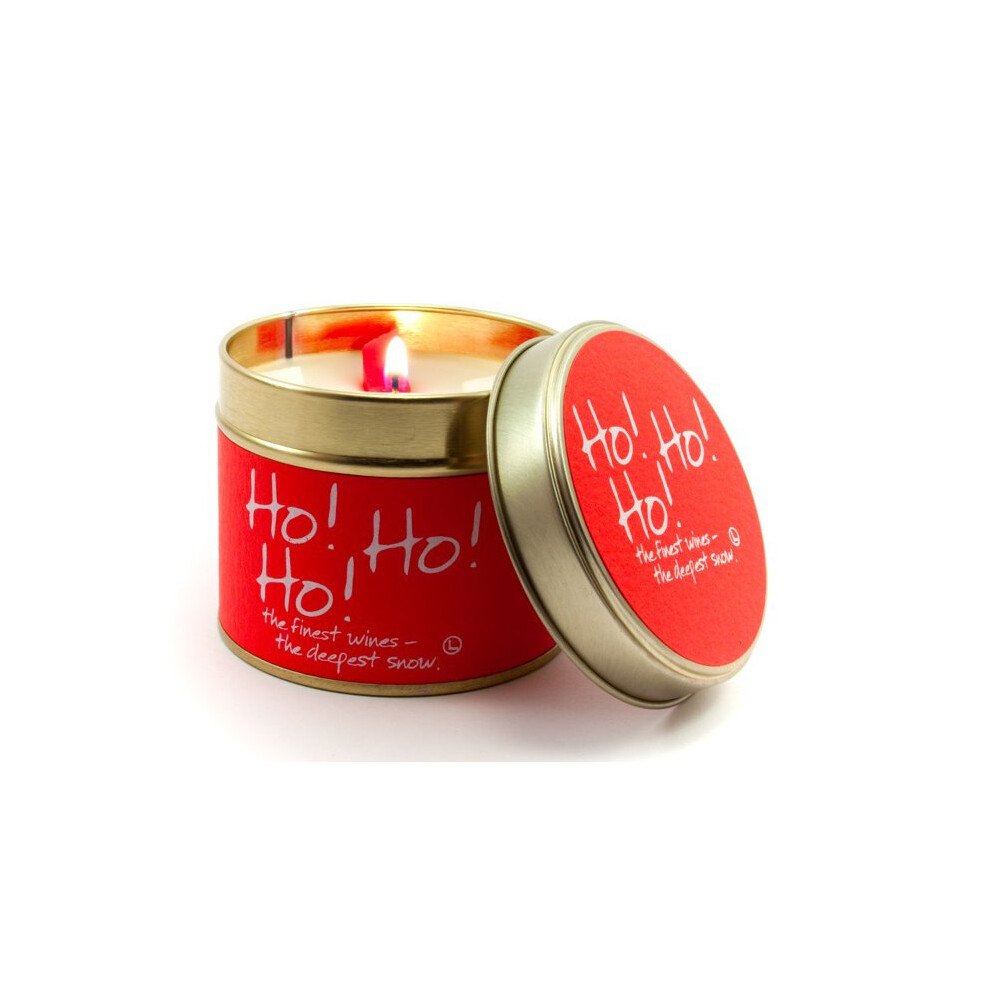 Lily Flame Candle in a Tin - Ho Ho Ho