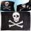 Large Black Pirate Flag Jolly Roger Skull and Bones 90x150cm with Rings Hanging Banner 2
