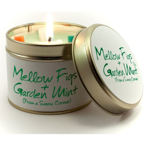 Lily-Flame Lily Flame Candle in a Tin - Mellow Fig & Garden Mint