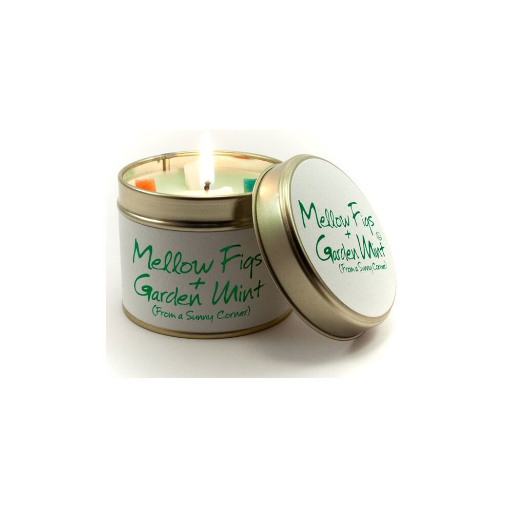 Lily Flame Candle in a Tin - Mellow Fig & Garden Mint