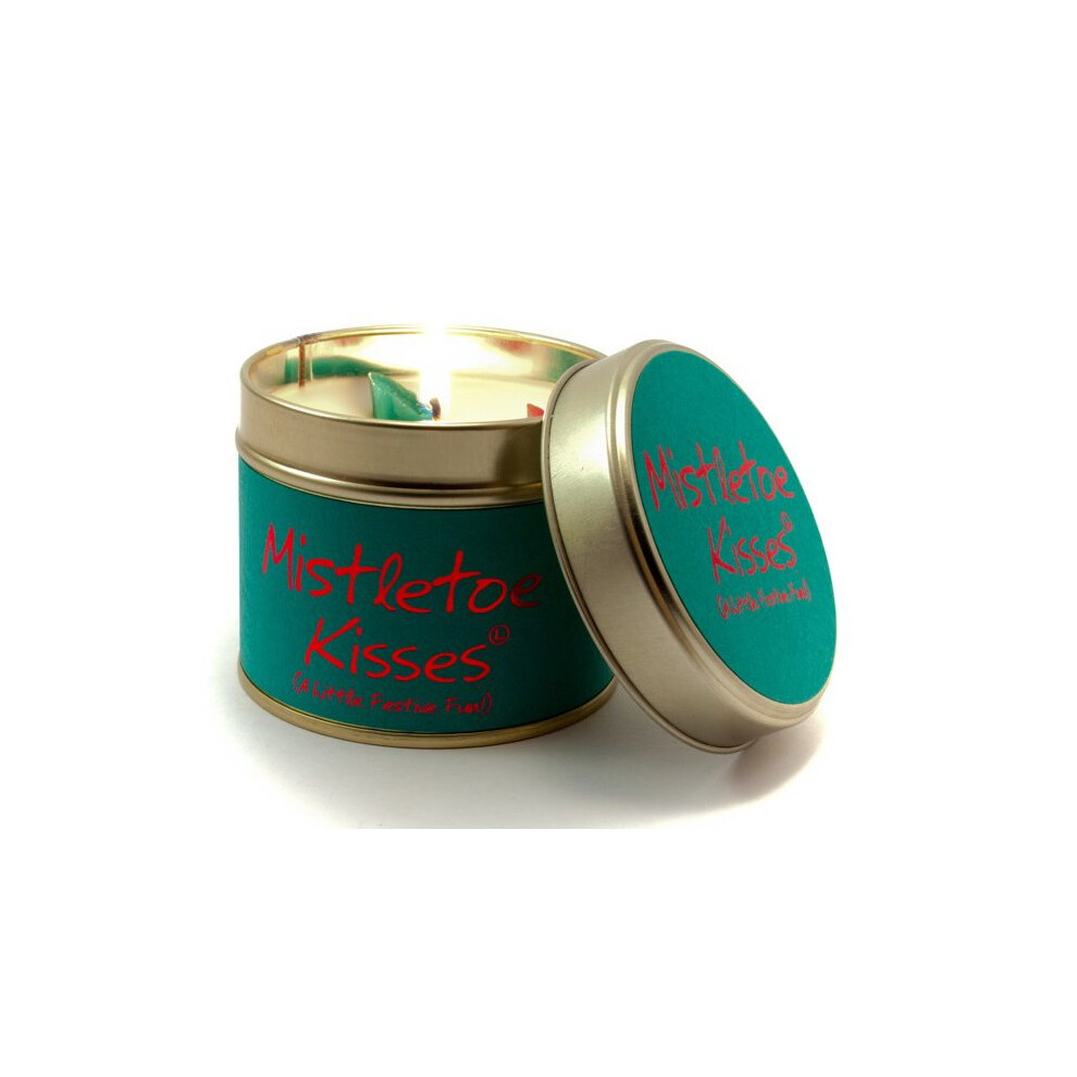 Lily Flame Candle in a Tin - Mistletoe Kisses