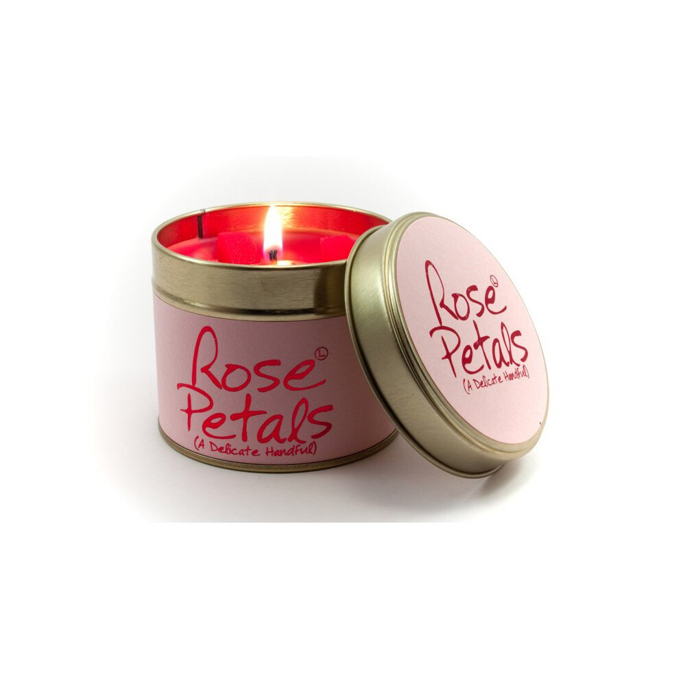 Lily Flame Candle in a Tin - Rose Petals
