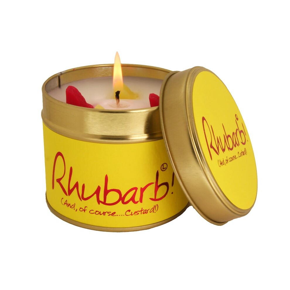 Lily Flame Candle in a Tin - Rhubarb