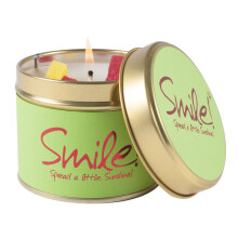 Lily Flame Candle in a Tin - Smile