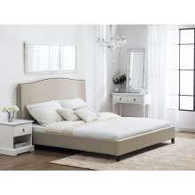 Upholstered bed - 160x200 cm - MONTPELLIER beige