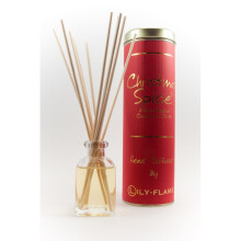 Lily Flame Christmas Spice Reed Diffuser - Warm Cinnamon & Clove Scent, UK-Made, 8-12 Weeks